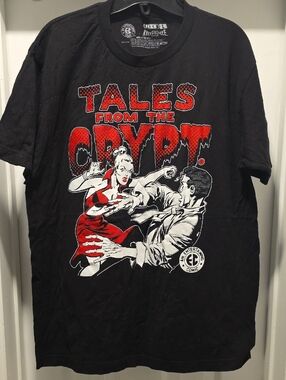 Tales From The Crypt Graphic Short-Sleeve Tee - Black with Red and White Print